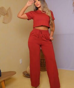 Alternative view of Conjunto Calça Pantalona Tamanho Único